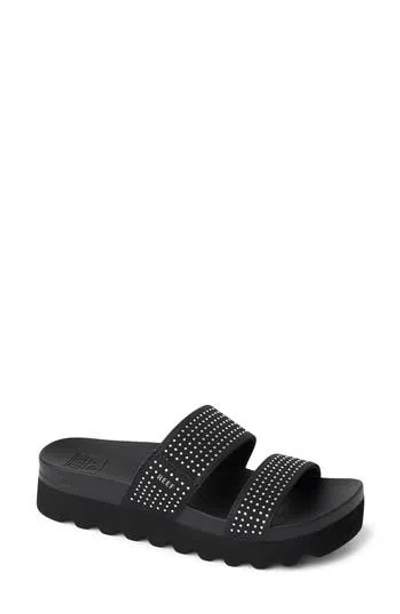 Reef Vista Platform Slide Sandal In Black