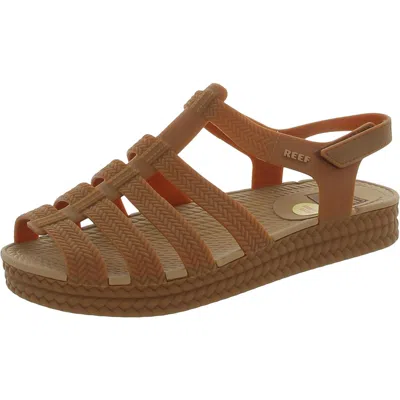 Reef Water Beachy Womens Peep Toe Ankle Strap Strappy Sandals In Multi