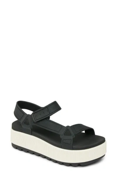 Reef Water Rem Higher Platform Sandal In Black