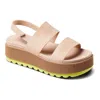 Reef Water Vista Higher Cj3571 Sandals Women's Sand Lime Platform Zogg1252 In Nude