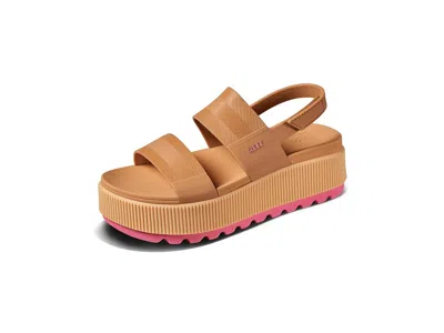 REEF WATER VISTA HIGHER WOMEN'S SHOES NATURAL/HOT PINK: 9 B - MEDIUM
