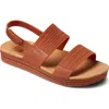 Reef Water Vista Ci3845 Sandals Woadobe Adjustable Strap Slingback Uwu121 In Brunette