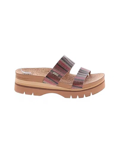 Pre-owned Reef Wedges In Brown