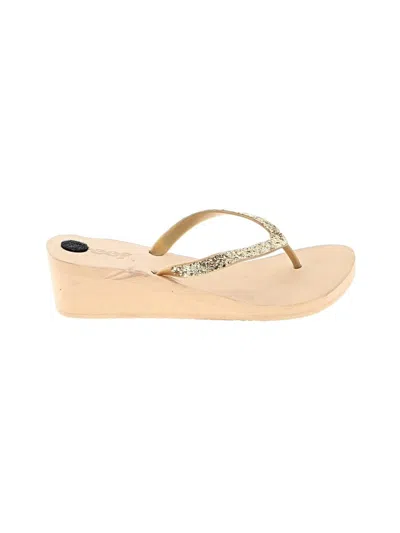 Pre-owned Reef Wedges In Gold