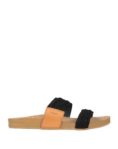 Reef Woman Sandals Black Size 6 Textile Fibers
