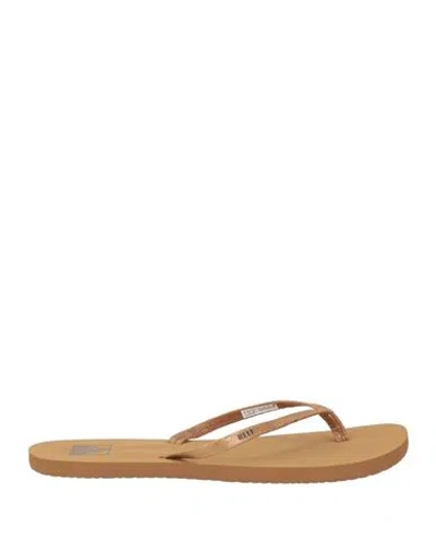 Reef Woman Thong Sandal Bronze Size 8 Synthetisches Material In Yellow