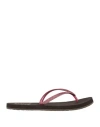 Reef Woman Thong Sandal Burgundy Size 10 Textile Fibers In Brown