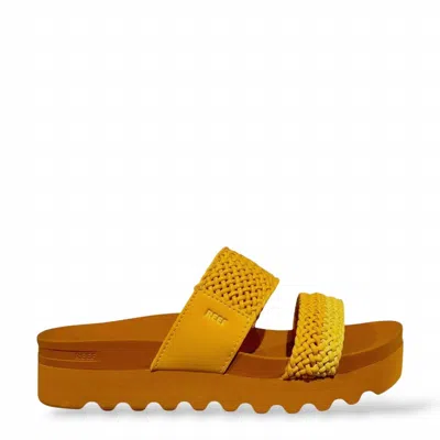 Reef Women's Cushion Vista Hi Duo Braid Sandal In Yellow