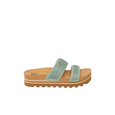 Reef Women's Cushion Vista Hi Flatform Sandals In Frosty Raffia In Multi