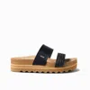 Reef Women's Cushion Vista Hi Sandal In Black Braid In Multi