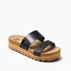 Reef Women's Cushion Vista Hi Sandal In Black Braid In Multi