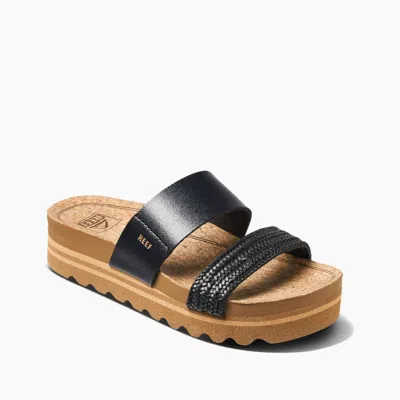 Reef Women's Cushion Vista Hi Sandal In Black Braid In Multi