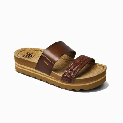 Reef Women's Cushion Vista Hi Sandal In Chocolate In Gold
