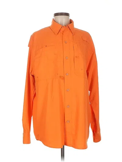 Pre-owned Reel Legends Long Sleeve Blouse In Orange