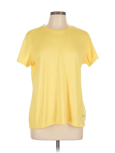 Pre-owned Reel Legends Short Sleeve Top Yellow Crew Neck Tops