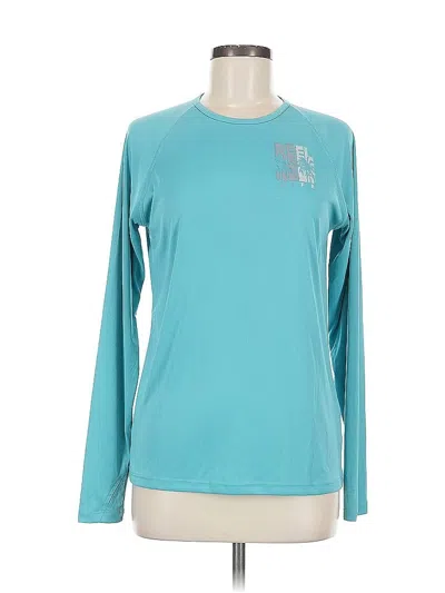 Pre-owned Reel Life Long Sleeve T-shirt In Blue