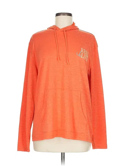 Pre-owned Reel Life Long Sleeve T-shirt In Orange