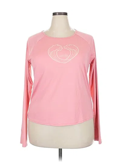 Pre-owned Reel Life Long Sleeve T-shirt In Pink