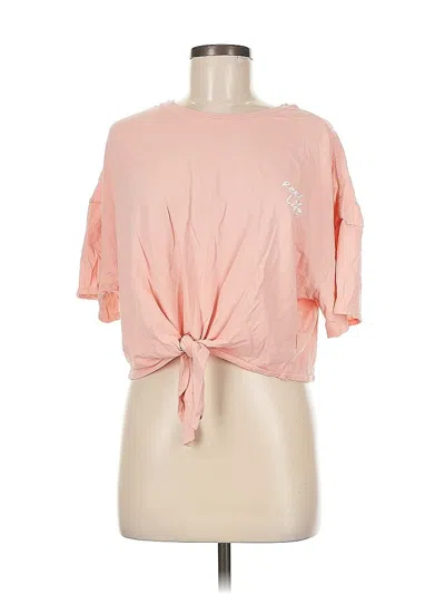 Pre-owned Reel Life Short Sleeve T-shirt In Pink