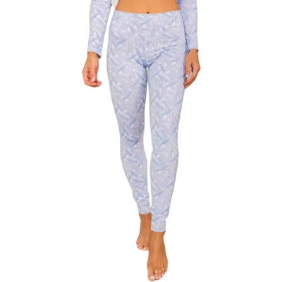 Reel Skipper Print Water Leggings In Dusty Palms In Purple