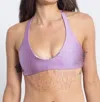Reel Skipper Reversible Skipper Bikini Top In Midnight Lagoon/lavender In Multi