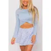 Reel Skipper Solid Long Sleeve Raya Top In Baby Blue Jay In Multi