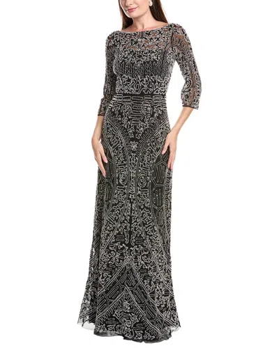 REEM ACRA REEM ACRA BATEAU NECKLINE GOWN