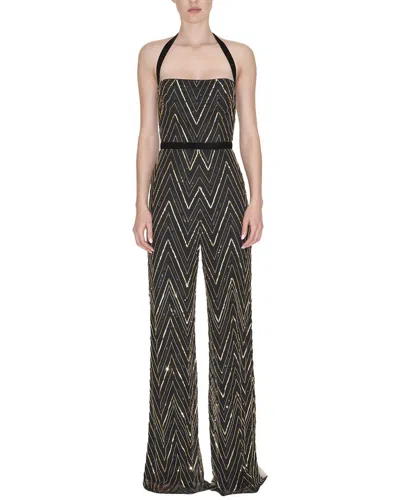 REEM ACRA REEM ACRA BEADED JUMPSUIT