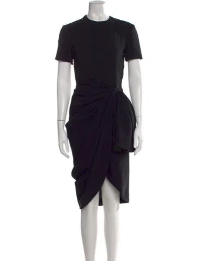Pre-owned Reem Acra Crew Neck Knee-length Dress In Black