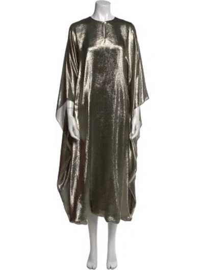 Pre-owned Reem Acra Crew Neck Long Dress