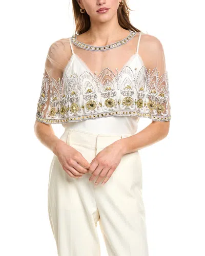 Reem Acra Embroidered Cape