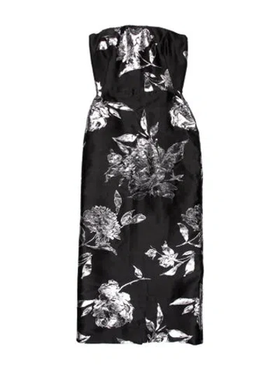 Pre-owned Reem Acra Floral Print Knee-length Dress In Multi