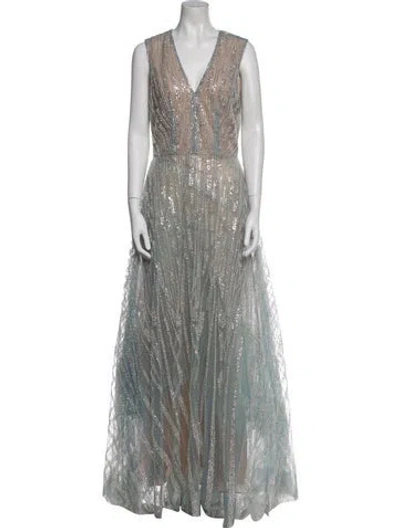 Pre-owned Reem Acra Nylon Long Dress