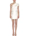 Reem Acra One-shoulder Cocktail Dress In White
