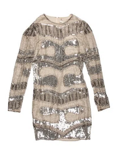 Pre-owned Reem Acra Patterned Knee-length Dress In Multicolor