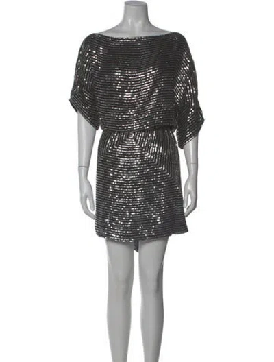 Pre-owned Reem Acra Silk Knee-length Dress In Multi