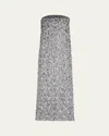 Reem Acra Strapless Sequined Column Gown