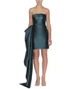 Reem Acra Strapless Silk-blend Mini Dress