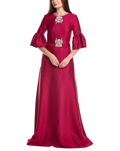 Reem Acra Trumpet Half-sleeve Caftan