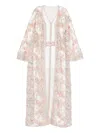 Reem Al Dhaheri Floral Embroidered Maxi Kaftan In Neutral