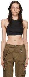 Reese Cooper Fresh Air Cropped Open-back Top In Black