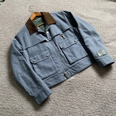 Pre-owned Reese Cooper Brushed Canvas Twill Work Jacket In Blue