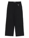 Reese Cooper Clasp-detail Straight-leg Trousers In Black