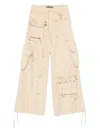 Reese Cooper Corduroy Wide-leg Trousers In Neutral