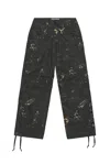 Reese Cooper Cotton Ripstop Wide Leg Cargo Pant In Multi