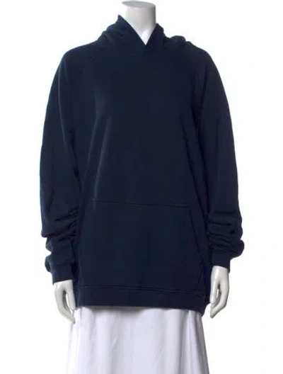 Pre-owned Reese Cooper Crew Neck Long Sleeve Hoodie In Blue