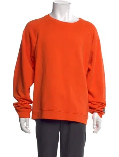 Pre-owned Reese Cooper Crew Neck Long Sleeve Sweatshirt In Orange