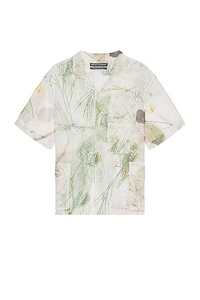 Reese Cooper Desert Brush Printed Mesh Short Sleeve Cargo Shirt In Multi