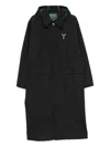 Reese Cooper Flap-pocket Hooded Raincoat In Black