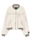 Reese Cooper Fleece-texture Bomber Jacket In Neutral